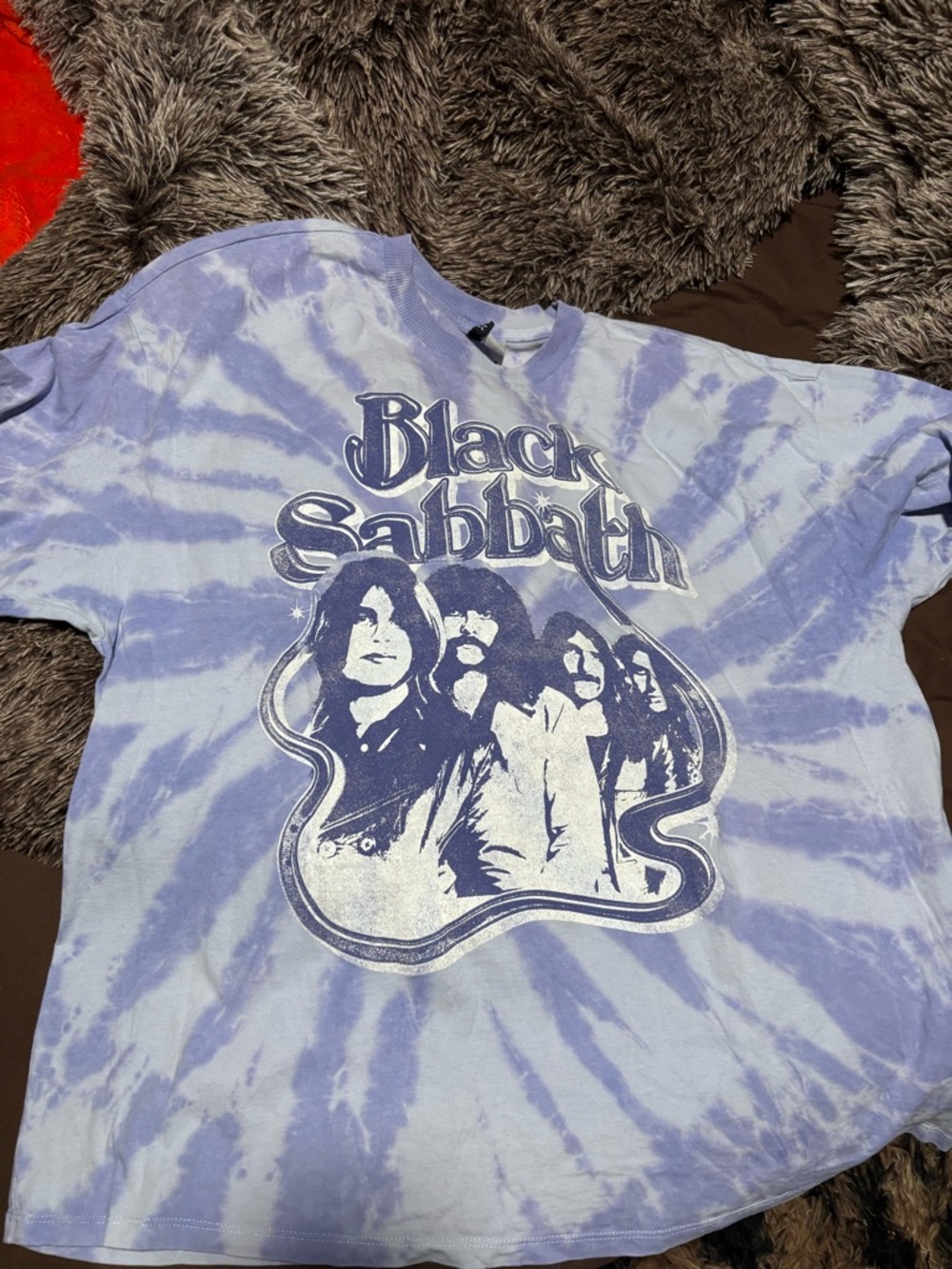 H&M Black Sabbath Tie Dye Oversized T-Shirt M